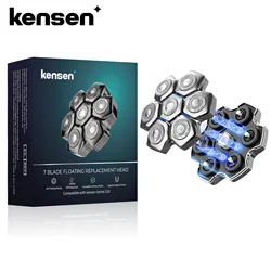 Kensen Razor Head Replacement for S18 5 in 1 Shaver Magntic Head Floating Washable 7D Shavers Beard Hair Trimmers Cutter Blades