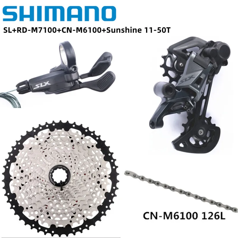 SHIMANO SLX M7100 12 Speed 10-51T Mini Set SL RD CS CN M7100 Shifter Rear Derailleur Cassette Chain RD M7100 M7120 Groupset