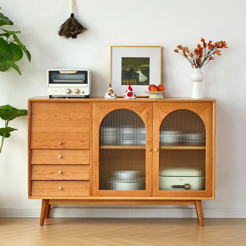 Aparador japonés Vintage de madera maciza, armario de almacenamiento moderno para sala de estar y comedor, muebles creativos para el hogar, Mueble Aparador FYSD