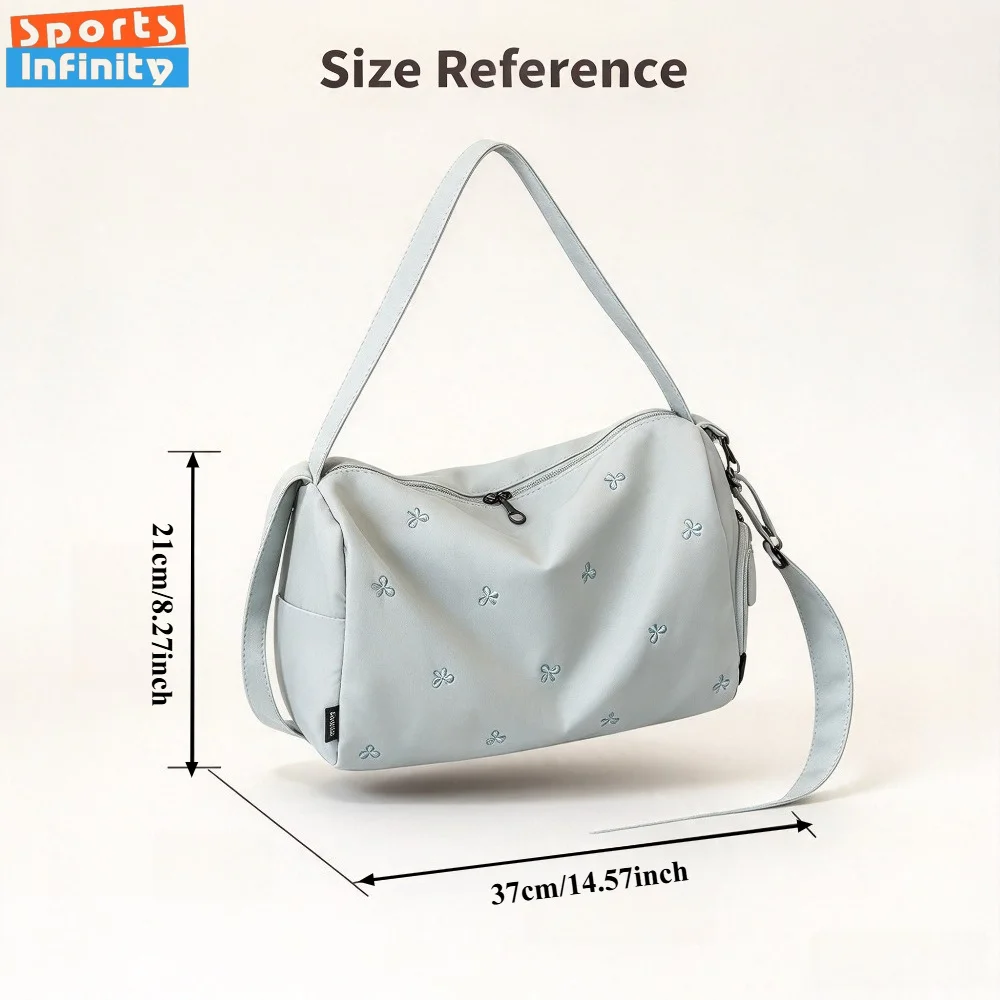 Oxford Fabric Portable Gym Bag, Unisex 20-35L Yoga Swim Weekender Bag, Crossbody Travel Duffle
