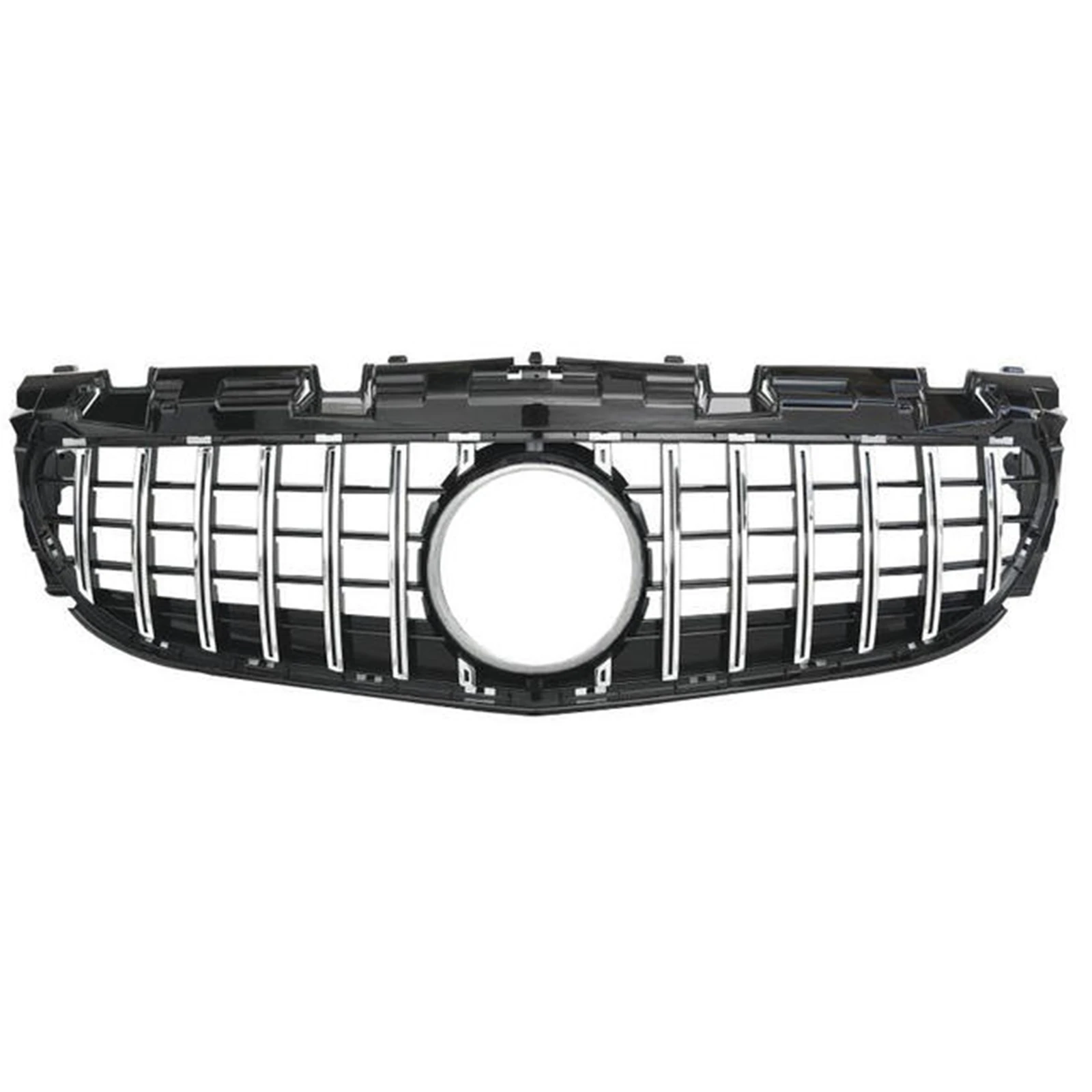 Front Grille Racing Grill For Mercedes Benz SLC Class W172 R172 2016-2020 SLC300 GT Silver/Black Car Upper Bumper Hood Mesh Grid