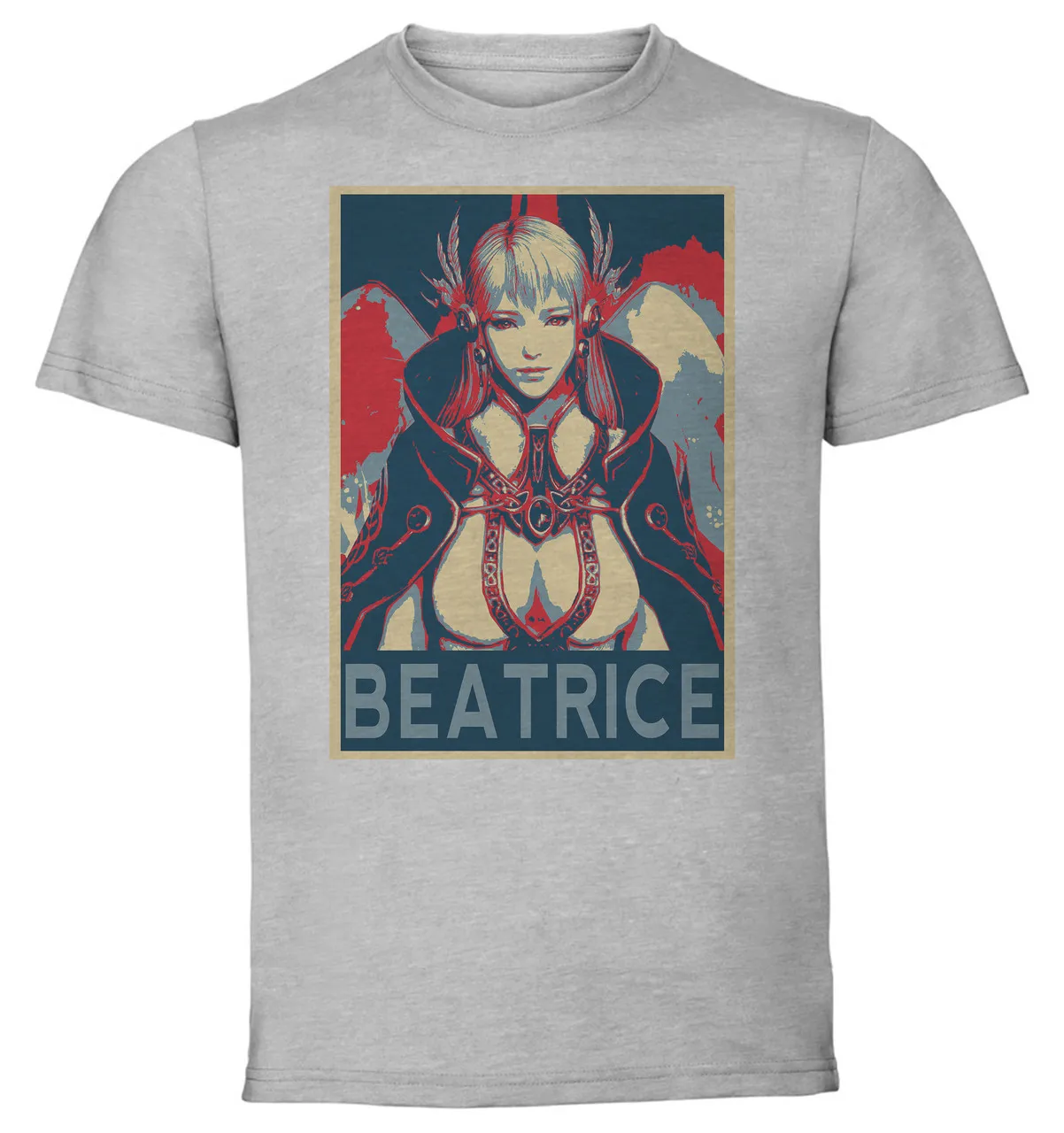 T-Shirt Unisex Grey Propaganda - Lost Ark - Beatrice NPC SA1011