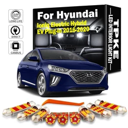 TPKE 12Pcs For Hyundai Ioniq Electric Hybrid EV Plug-in 2016 2017 2018 2019 2020 LED Interior Map Dome Light Kit Car Led Bulbs