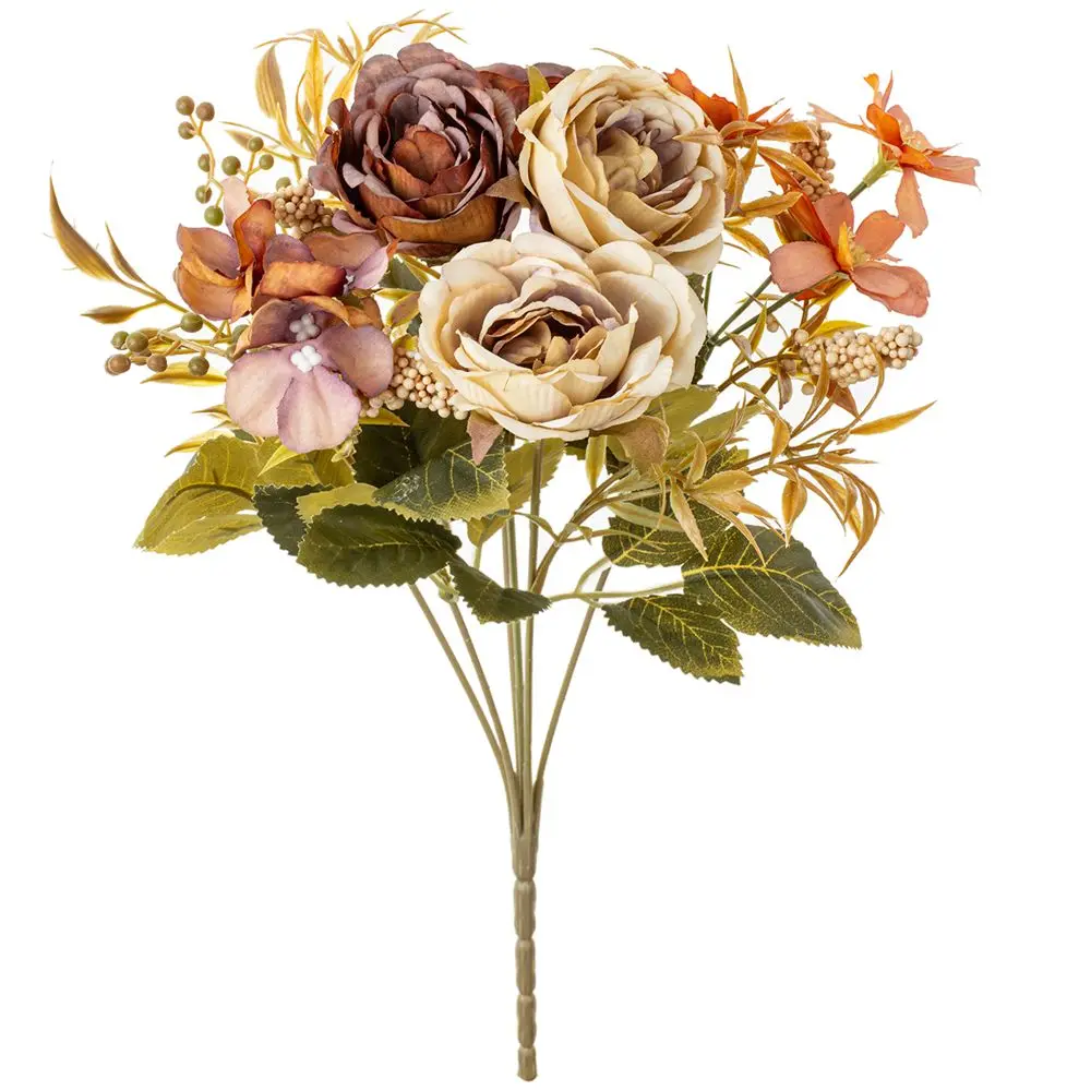 1PC Kunstbloemen Zijden Rozen Pioen Bruiloft Bruidsboeketten Thuis Kamer Tafel Buiten Tuin Muur Diy Geschenkdoos Festival Decora