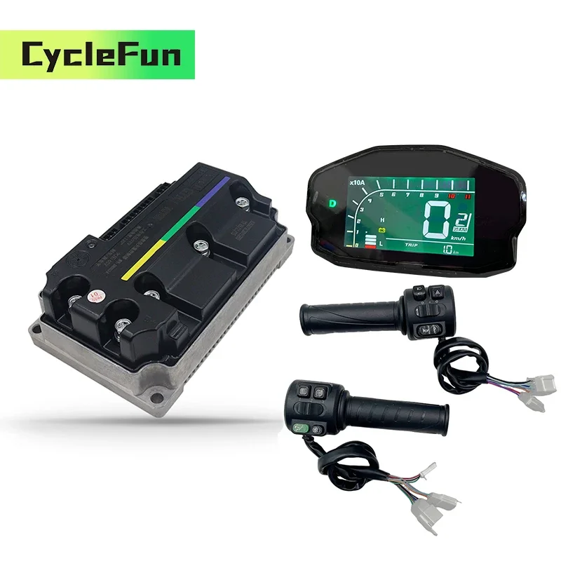 

Контроллер синусоидальный VOTOL EM100 GTR 72В 100А DC с приборной панелью DKD и дроссельной заслонкой T08 для среднеприводного двигателя QS