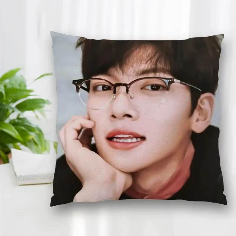 Hot Sale Custom Decorative Pillowcase Ji Chang Wook Square Zippered Pillow Cover Best Nice Gift 20X20cm 35X35cm 40x40cm