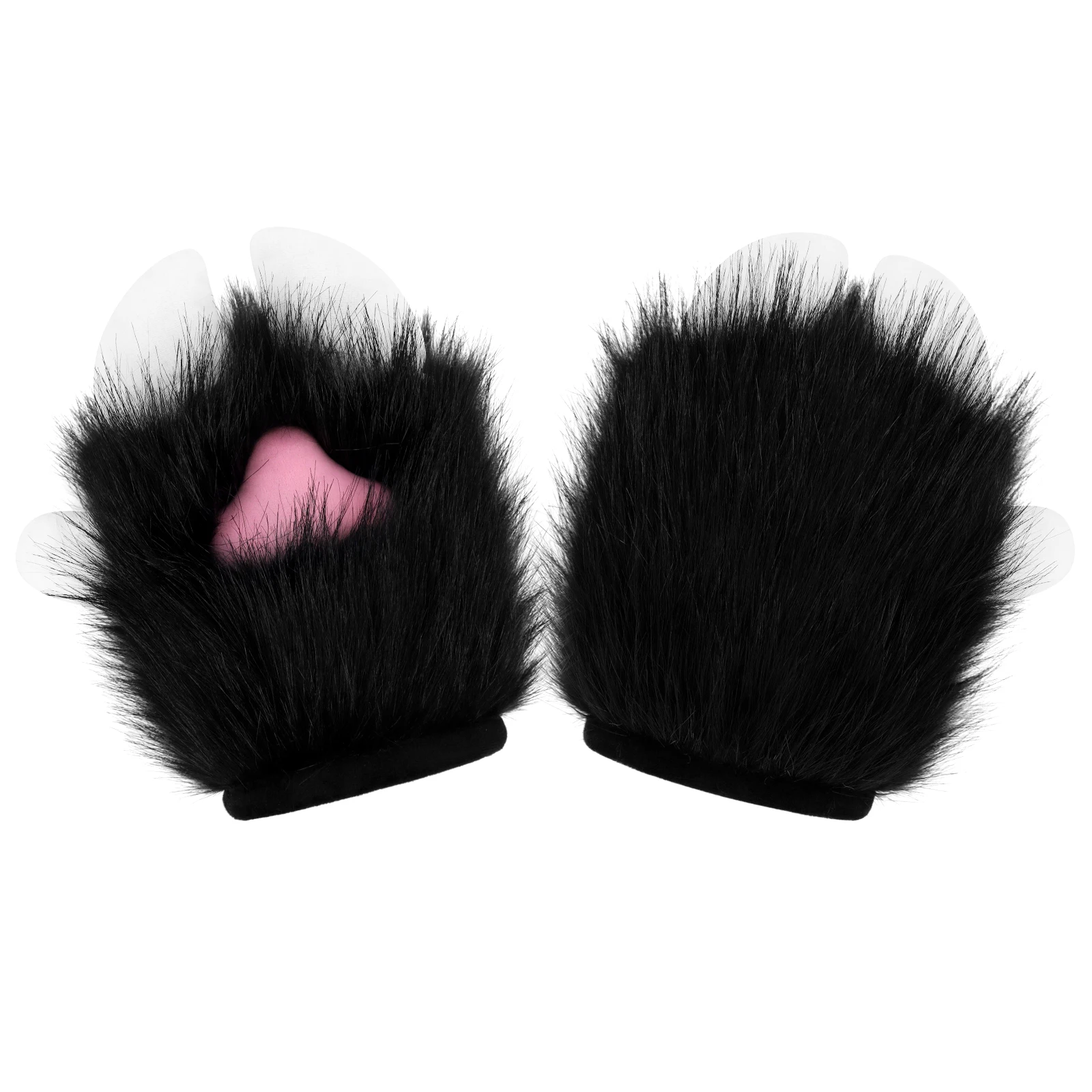 Kunstfell-Schafhuf-förmige Plüschhandschuhe Vollfinger-Fäustlinge für Halloween-Party-Kostüm-Accessoires – Detail 9