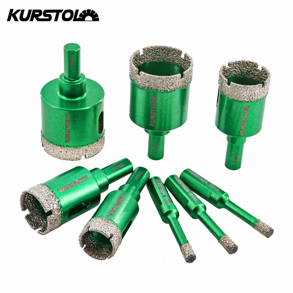 

KURSTOL 1pc Diamond Drill Bits Granite Dia20/25/28/32/35/38mm for Porcelain Ceramic Marble Stone Tile Core Drill Bit Hole Opener