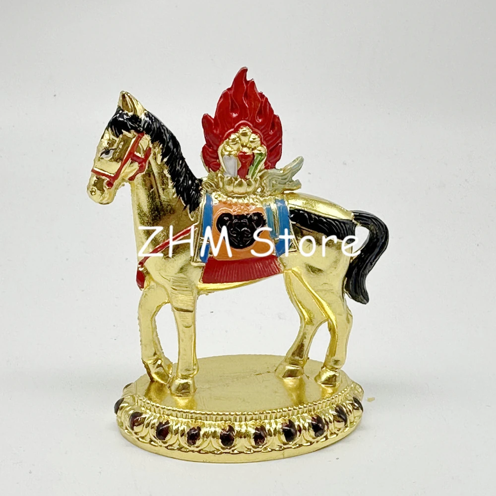 

Tantric Supply Esoteric Buddhist Alloy Metal Gold Plating Treasured Horse Putting Decoration Crafts