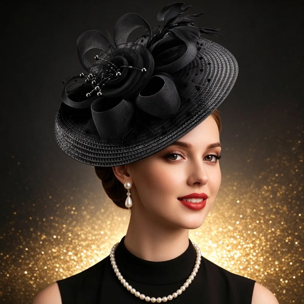 New Mesh Flower Headpiece Hair Accessory for Bride Dance Ball Racecourse