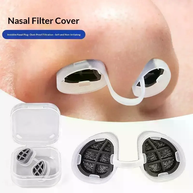 Comfortable Invisible Nasal Filter Anti Air Pollution Pollen Allergy Mask Removable Nose Dust Filter For Outdoor Travel Use
