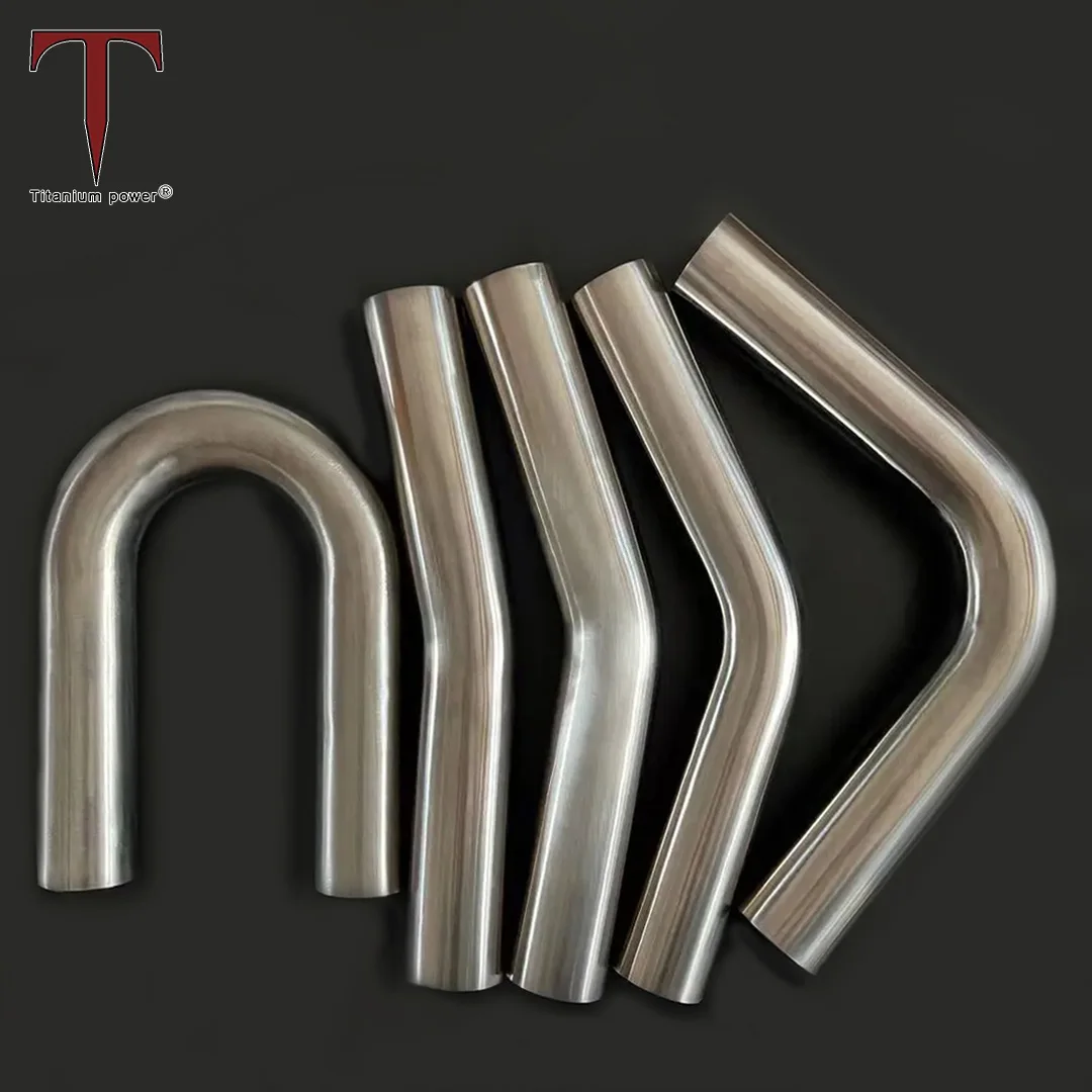 Tanium Large Diameter Welding Round Curved Tube Titanium Hollow Mandrel Bend Pipe Car Exhaust Accessories