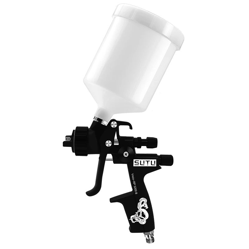 SUTU RP 5200B Spray Gun with Adapter and Mix Tank Car Repair Paint Spray Guns 1.3 And 1.7mm Nozzle Air Spray Gun