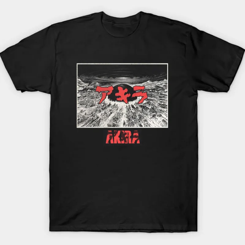 

80s Retro Manga Akira #0807 cyberpunk city explosion cyber mecha tokyo motor Otomo Katsuhiro Anime Gift T-shirt large size tops