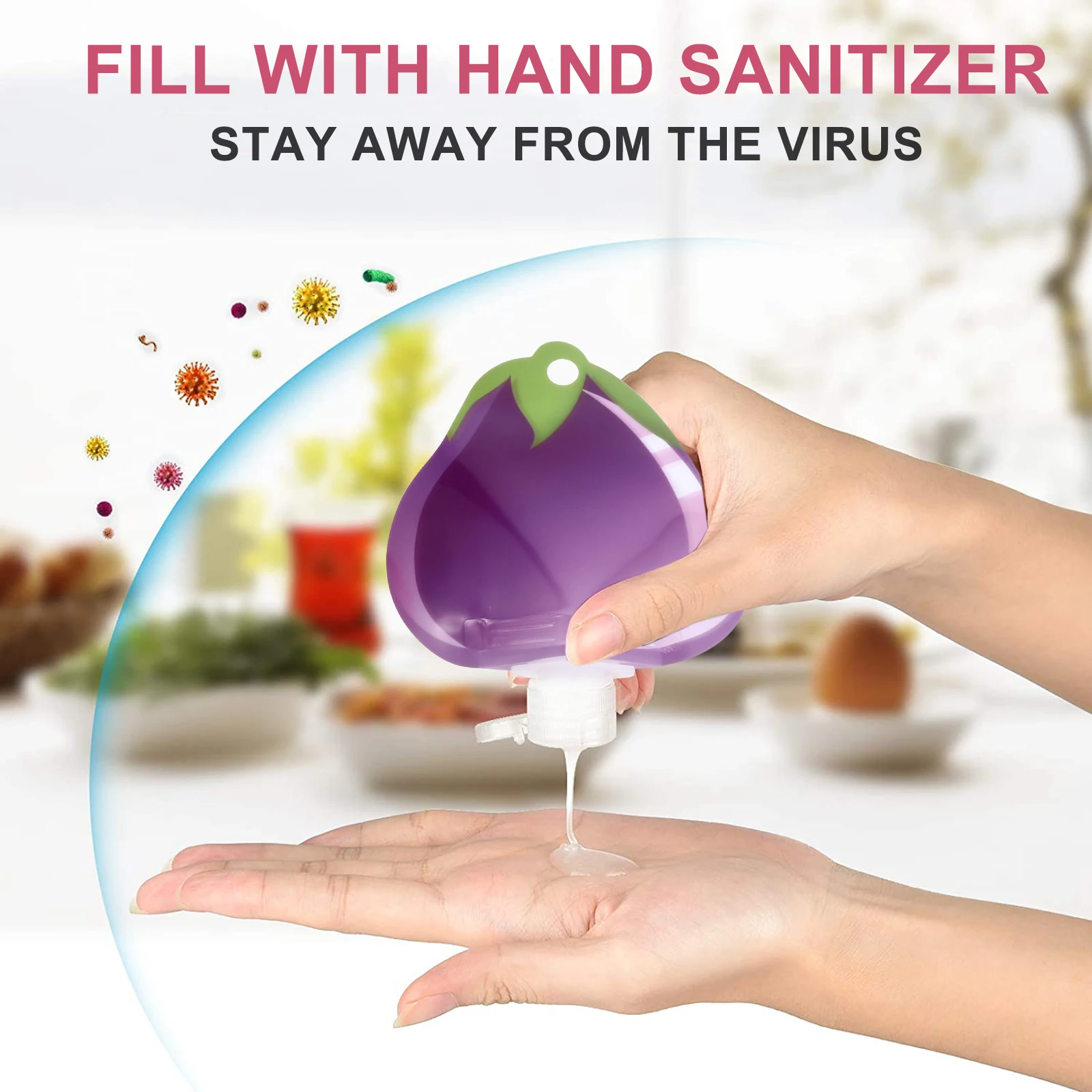 

6pcs Portable Travel Bottles Reusable Empty Shampoo Containers Plastic Dispenser H Mini Bottles EcoFriendly Safe