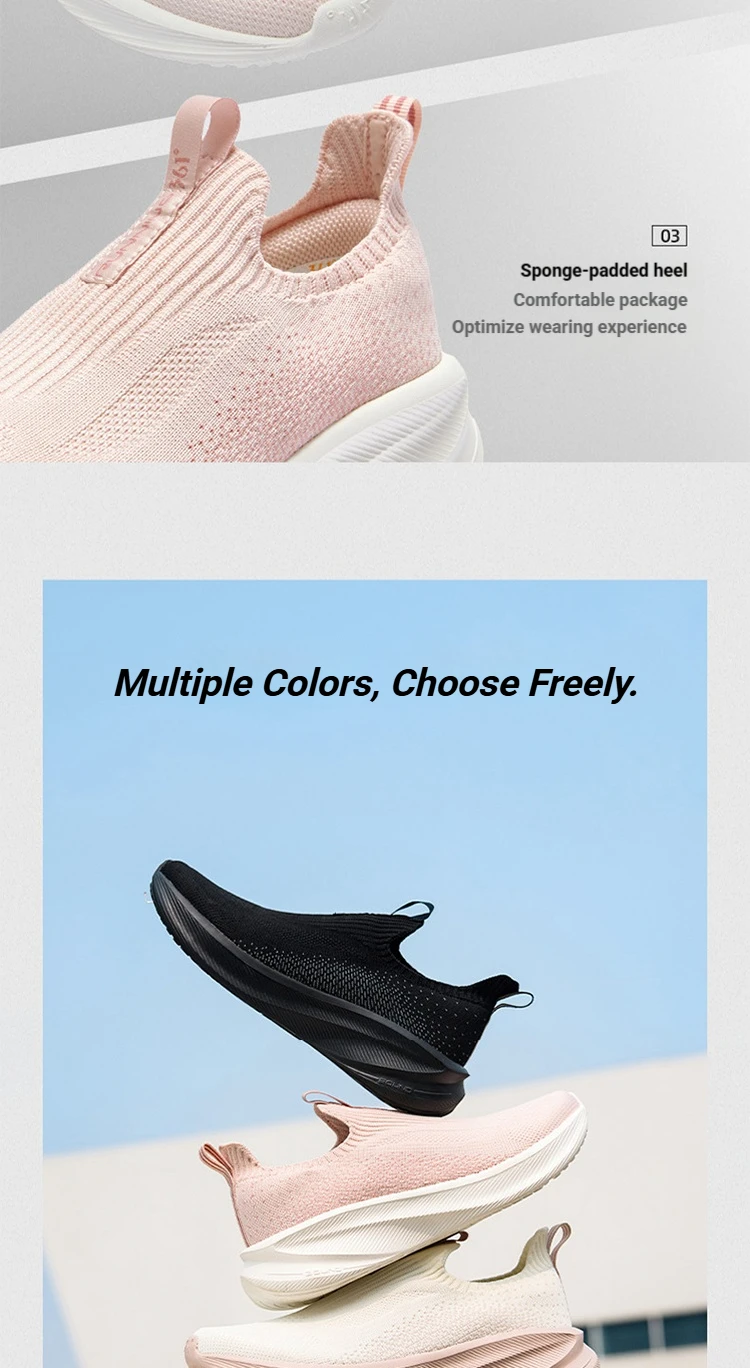 361 Degrees Fengye 5.0 Slip-On-Laufschuhe, leicht, verschleißfest, stoßdämpfend, atmungsaktiv, weich besohlte Turnschuhe 682632242 – Detail 16