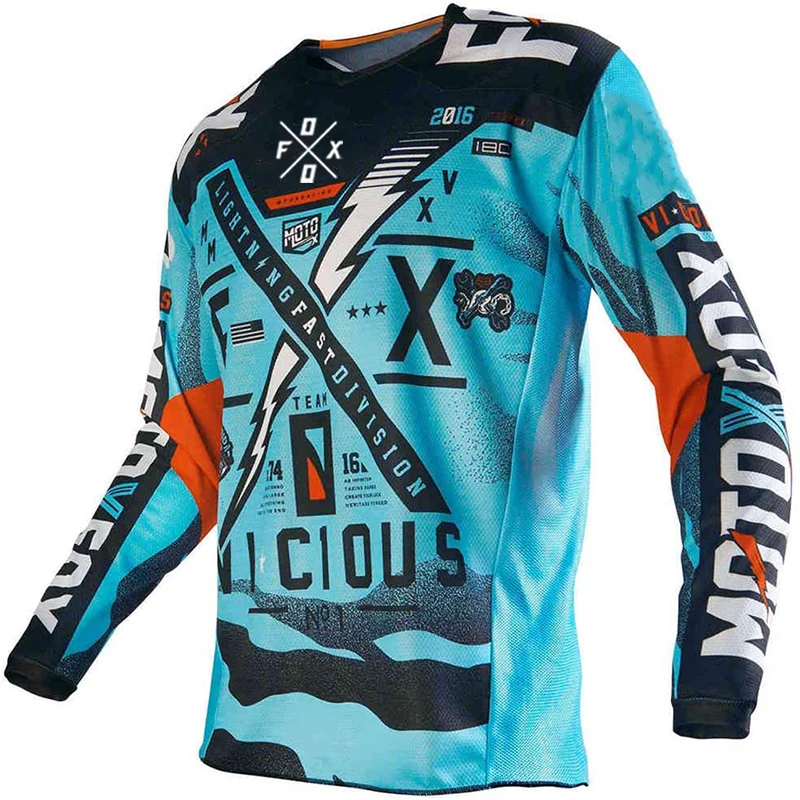 Bike Foxo MTB maglie da Mountain Bike maglia da Motocross uomo traspirante Off-Road Mtb maniche lunghe da corsa maglie da ciclismo ad asciugatura rapida