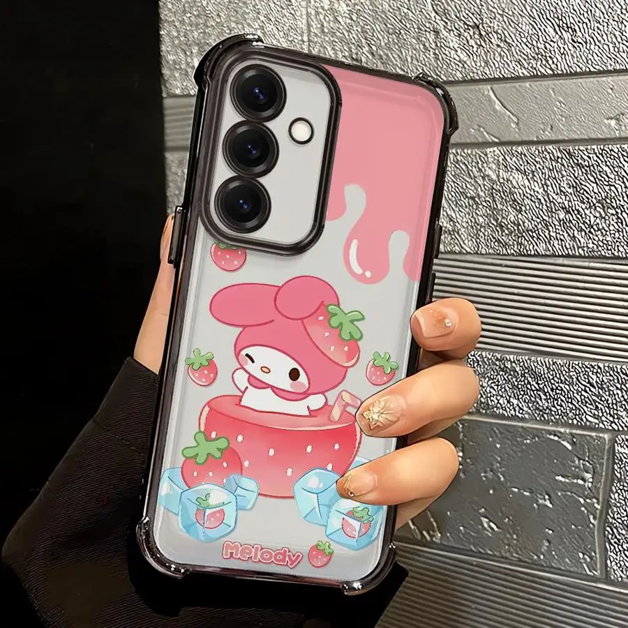 كارتون سانريو ميلودي حافظة لهاتف سامسونج جالاكسي A21s A25 A13 A26 A16 A52 A55 A35 A36 A33 A24 A15 غطاء الهاتف #3