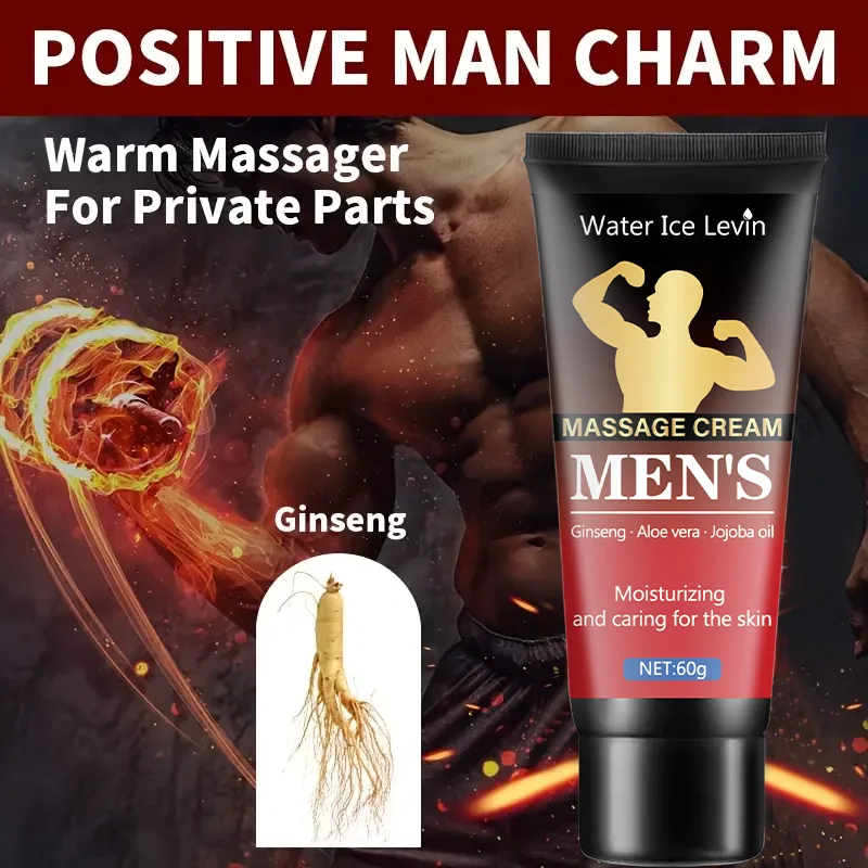 Men's Ginseng Massage Cream - With Aloe Vera & Jojoba Oil - Deep Hydration - For Confidence & Comfort
