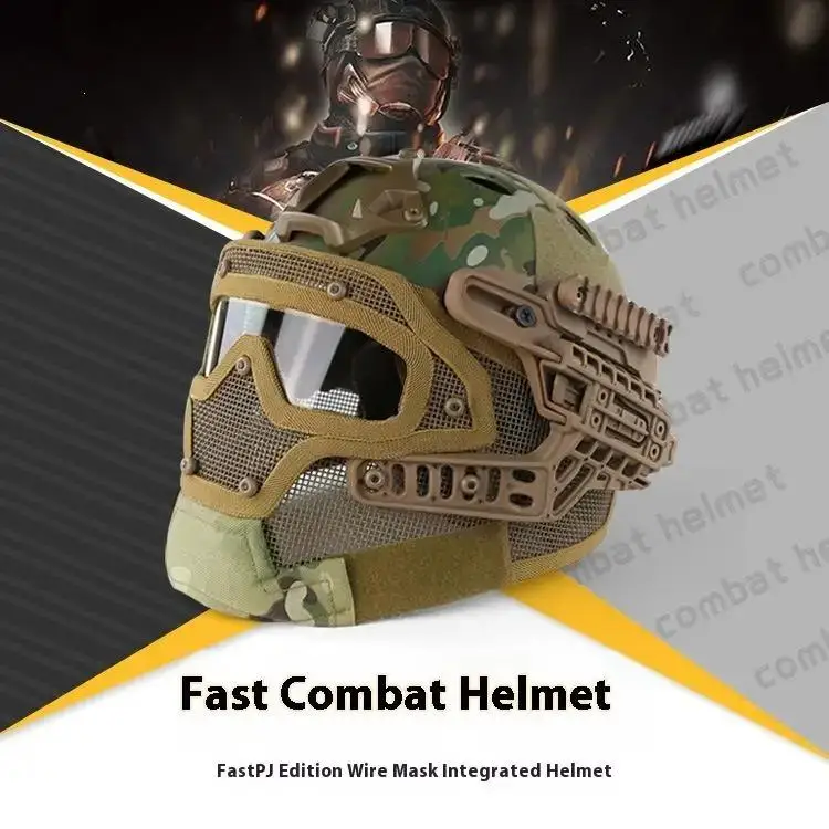 قناع الوجه FAST PJ خوذة تكتيكية متكاملة مع خوذة ركوب الدراجات في الهواء الطلق لحماية أصابع القدم #3