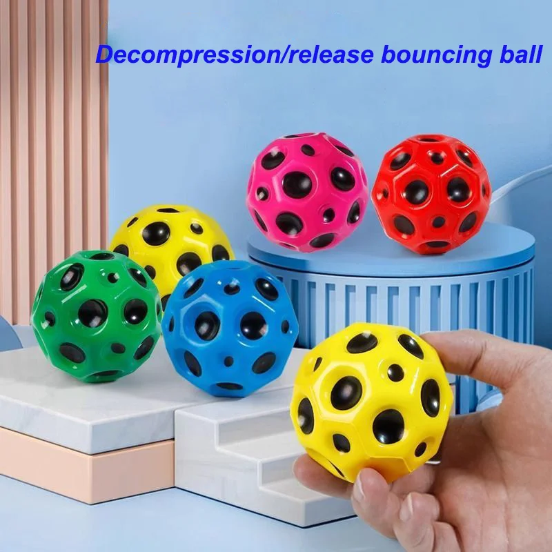 Pelota antiestrés para niños, pelota que rebota de alta resistencia extrema, pelota antiestrés de goma antigravedad de PU, juguetes para niños, juegos de fiesta en interiores y exteriores