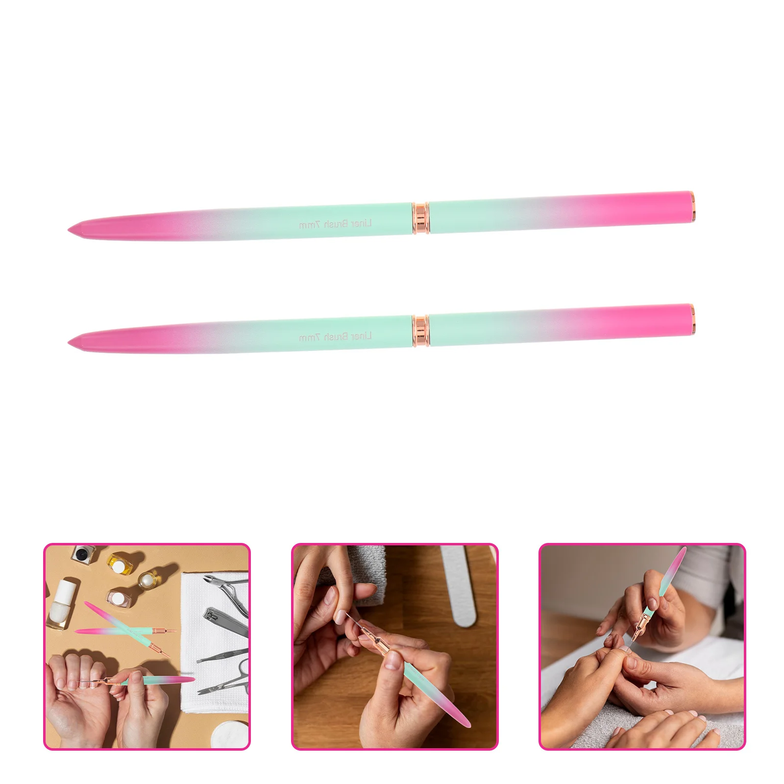 5 uds. Pinceles finos para delineador de uñas para decoración de uñas, rayas y punteado detallados, ideales para esmalte de Gel, manualidades de precisión