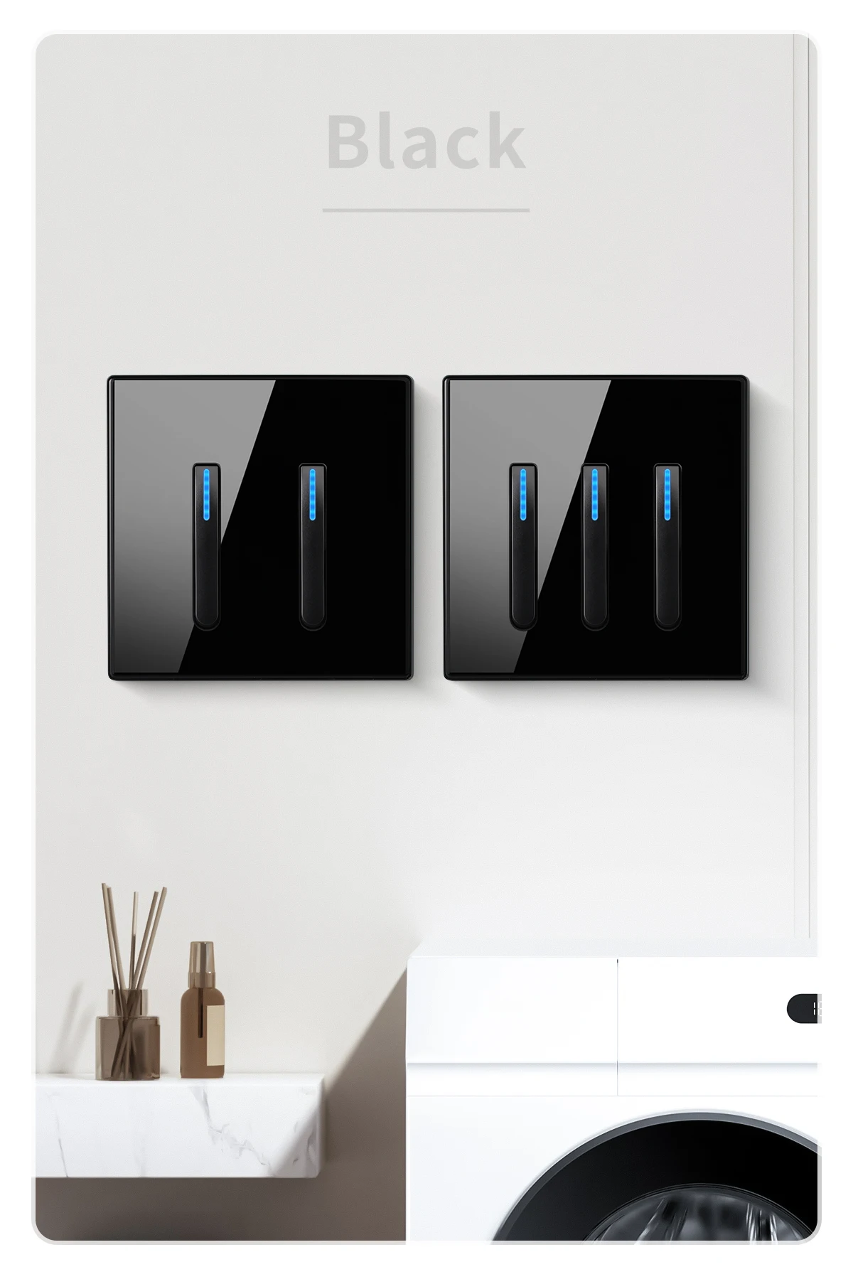 Tempered glass wall light switch product image 5