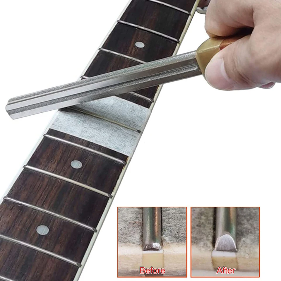 Lima per tasti per charra diamantata Lima per medicazione per tasti per charra Extra stretta stretta media larga 4 bordi con 2 pezzi di protezione per tastiera Luthier anche  18