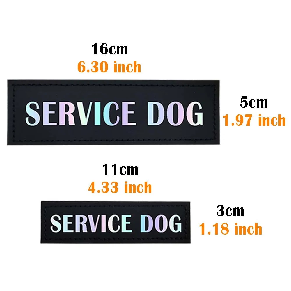 Dog Harness Patches Reflective Print DO NOT PET IN TRAINING SERVICE DOG ASK TO PET EMOTIONAL SUPPORT DOG THERAPY DOG