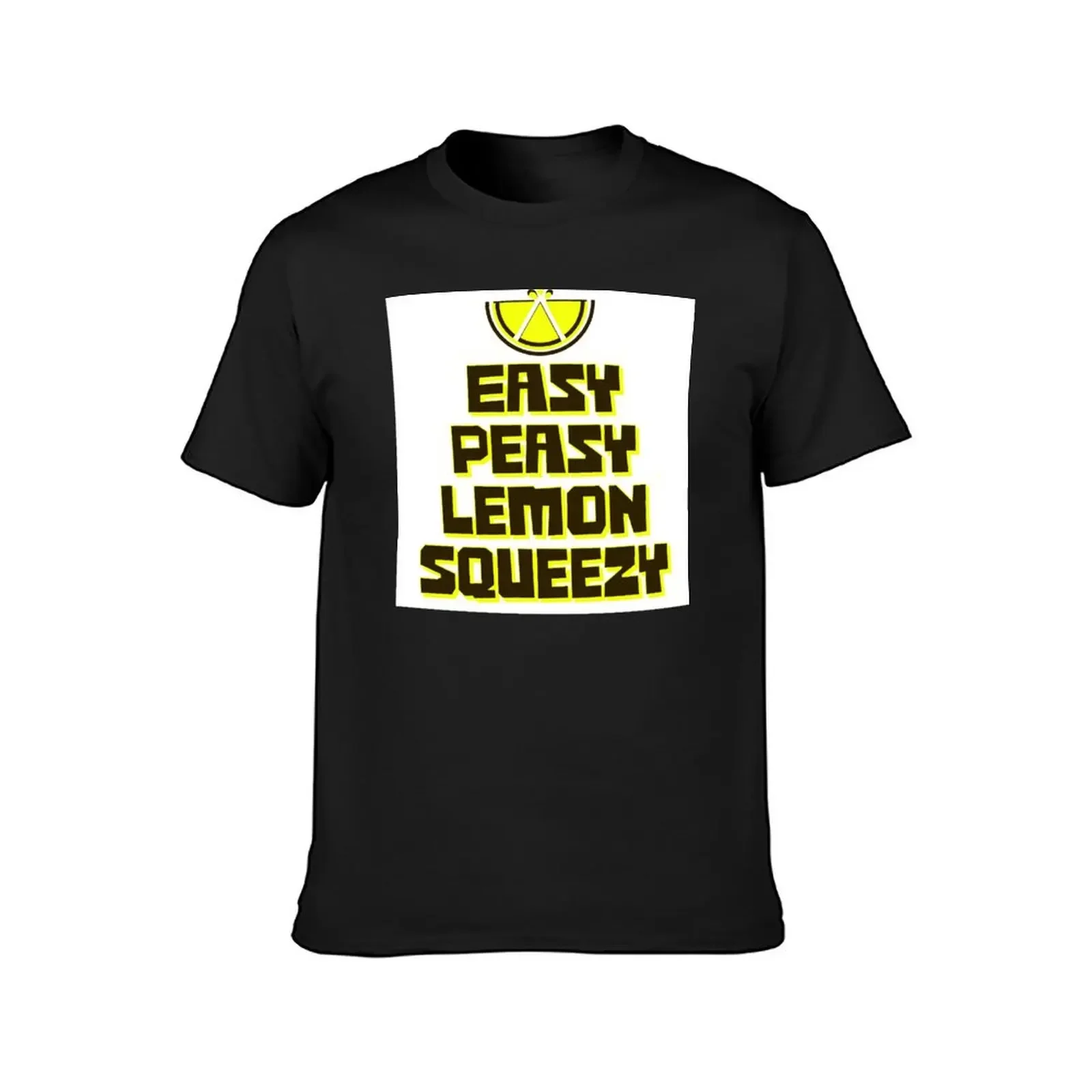 Easy Peasy Lemon Squeezy graphic on white T-Shirt essential t shirt anime figures graphic t shirt vintage black t shirts for men