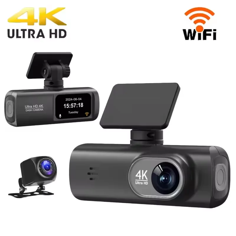 Dash Cam 4K+1080P D…