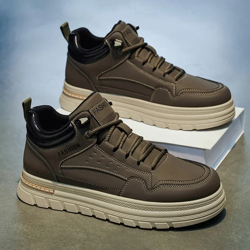 Men's shoes four seasons breathable light platform tooling shoes fashion Joker comfort outdoor casual sports walking board shoes
