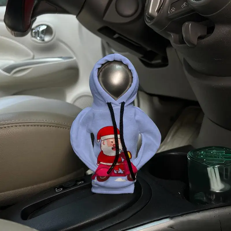 Sudadera con capucha de cambio de marchas, divertida sudadera con capucha de palo de engranaje de coche de Navidad, decoración navideña para coche, cubierta de perilla de cambio de marchas, accesorios para coche, Sudadera con capucha