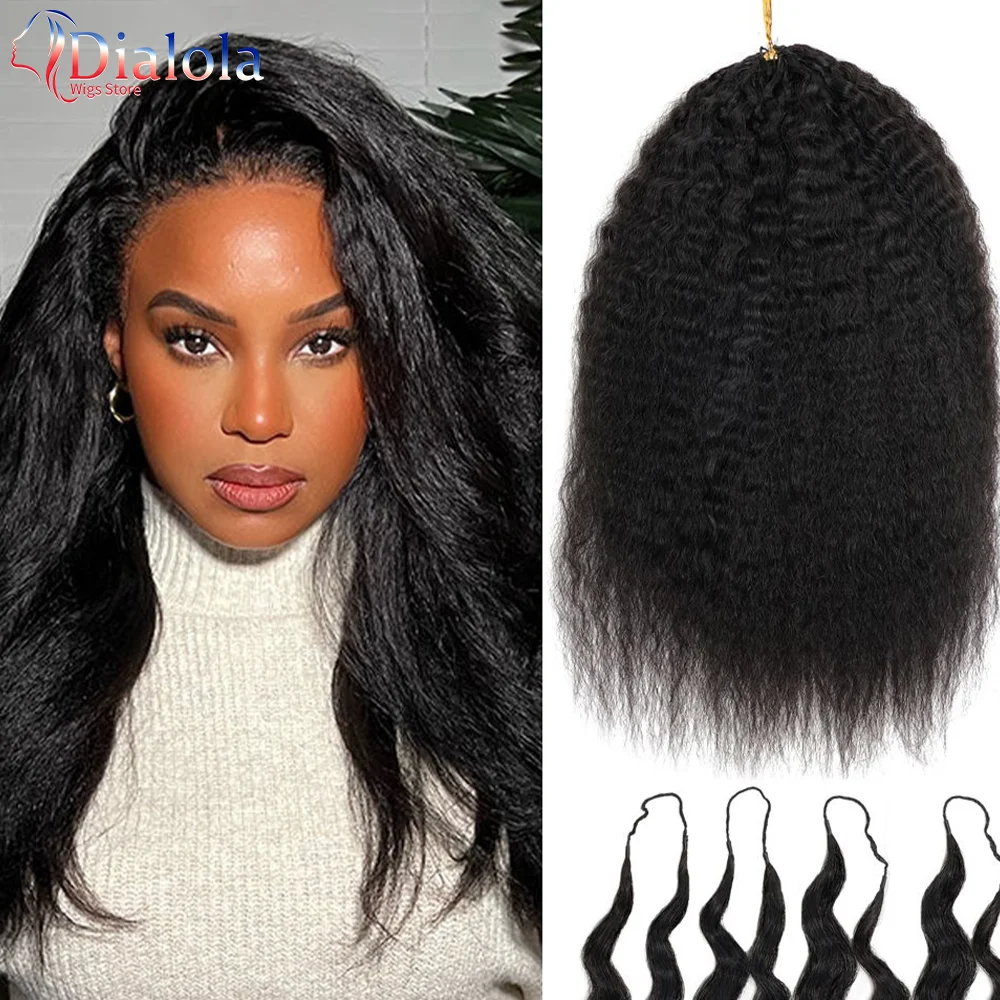 Dialola Wigs 12A Petites spirales bouclées, mèches bouclées crépues, cheveux humains pour crochet, tissage bouclé, extension de cheveux vierges à ondulations profondes