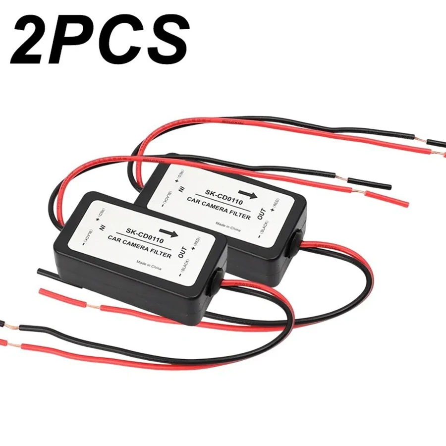 Back-upcamera Gelijkrichter DC 12V Power Relay Condensator Filterconnector Waterdichte achteruitrijcamera Automotive voertuiggereedschap