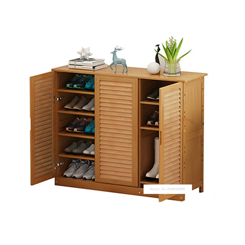 

Mutifunctional Wood Shoe Cabinet MutiLayer Shoe Storage Cabinet Modern Simple Household Living Room Doorway Storage Cabinet