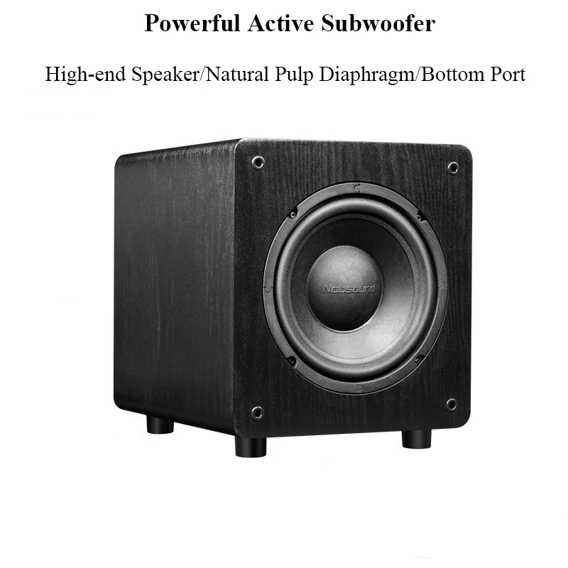 SW-80 Audiophile Active Subwoofer 8-inch 150W Output Power Home-use Wooden Home Theater Subwoofer with Toroidal Transformer