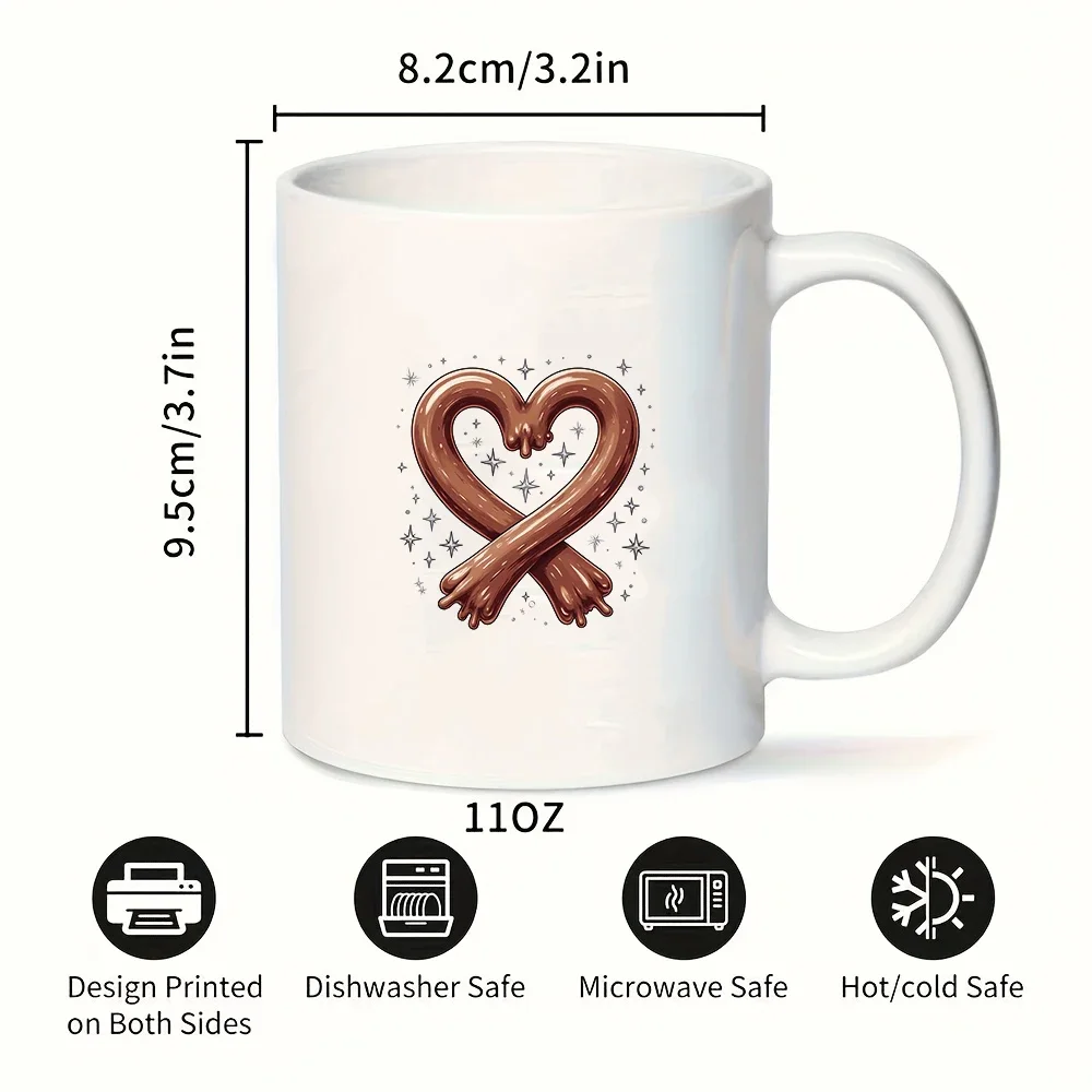 11オンス ハート型 キャンディ チョコレート カップ 子供用 ドリンクカップ クリスマス 家族ギフト オフィス クリエイティブカップ