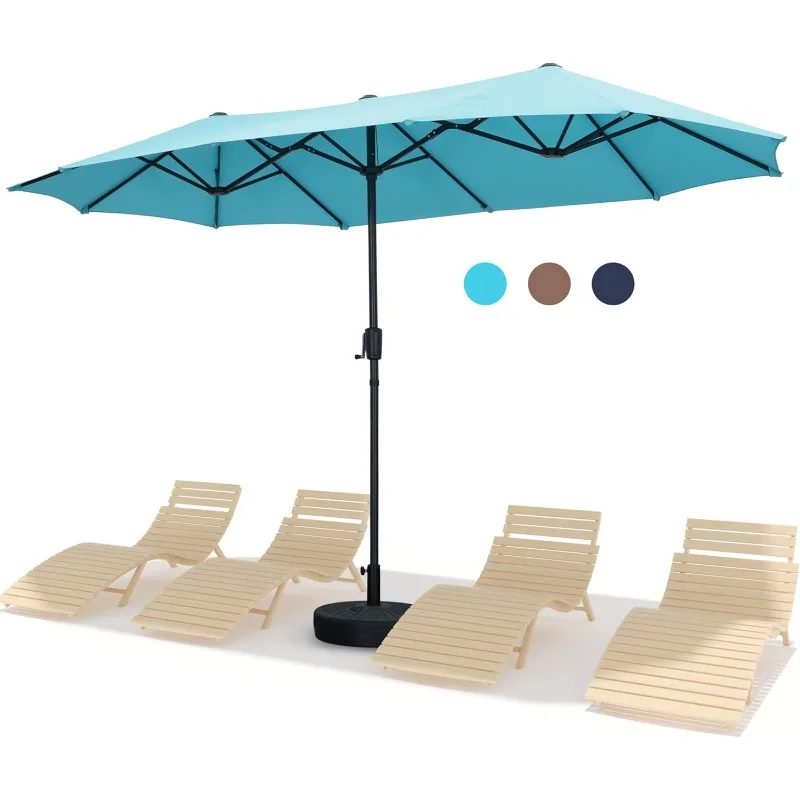 

Зонт для внутреннего дворика 13 футов, наружный двусторонний рынок, Экстра большая Бытовая внешняя веранда с легким крючком