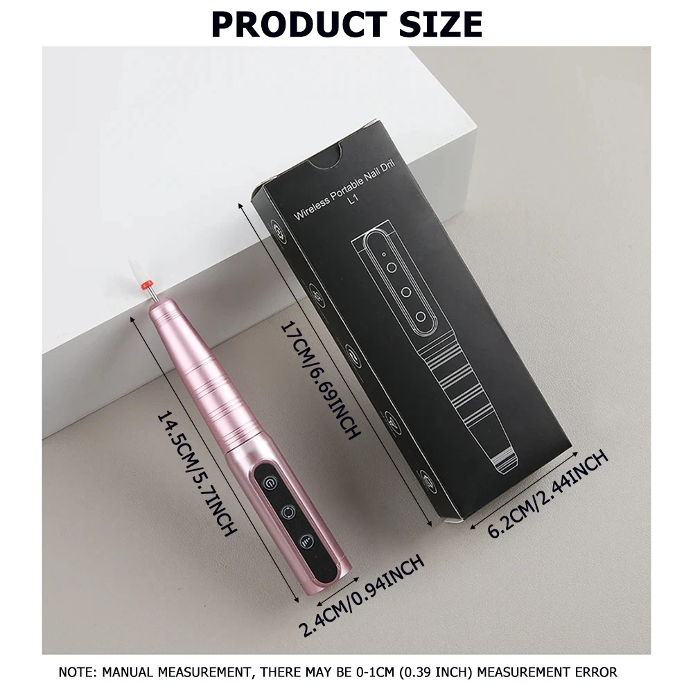 ワイヤレスネイルドリル研磨ペン USB インターフェース充電式ネイルドリルマシンセットポータブルマニキュアドリルサロンツール