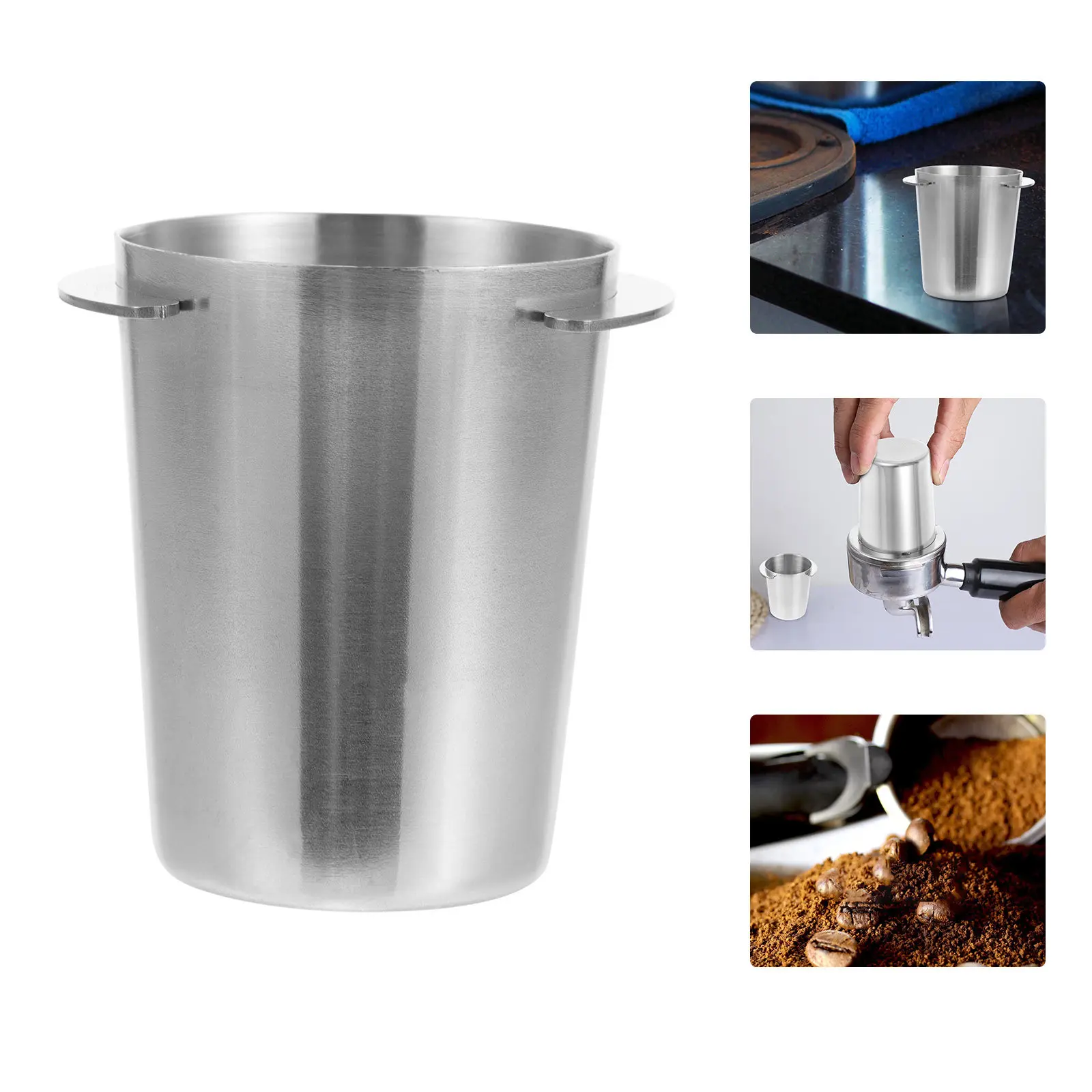 Stainless Steel Coffee Dosing Cup 51Mm 53Mm 54Mm for Espresso Machine Portafilter Sniffing Mug Powder Feeder Coffee Making Tool