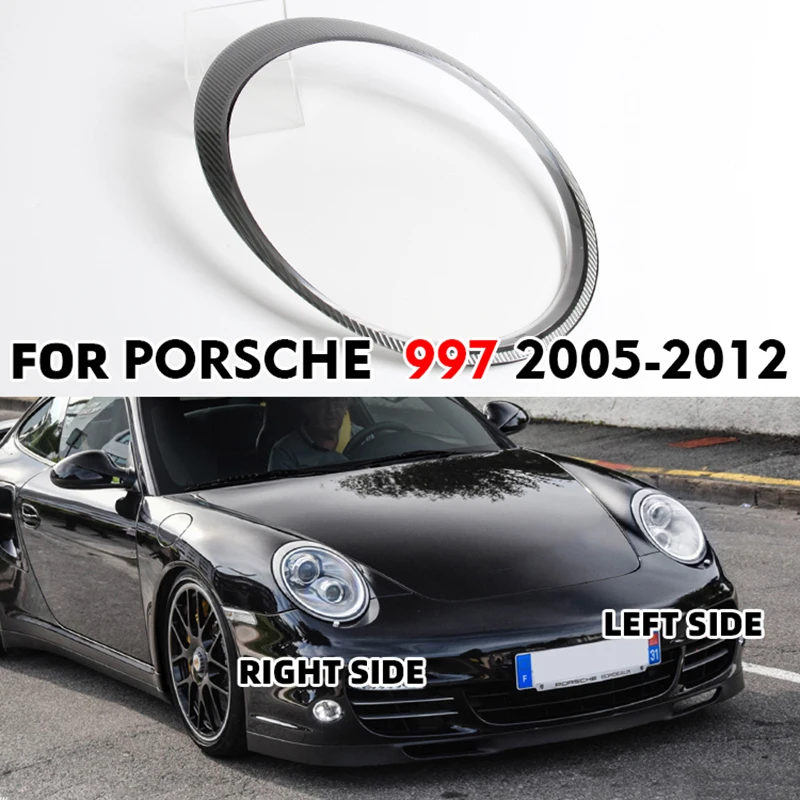 

Shade Transparent Lampshade For Porsche 997 2005-2012 Headlight Glass Headlamp Cover Plexiglass Replace Original Lens