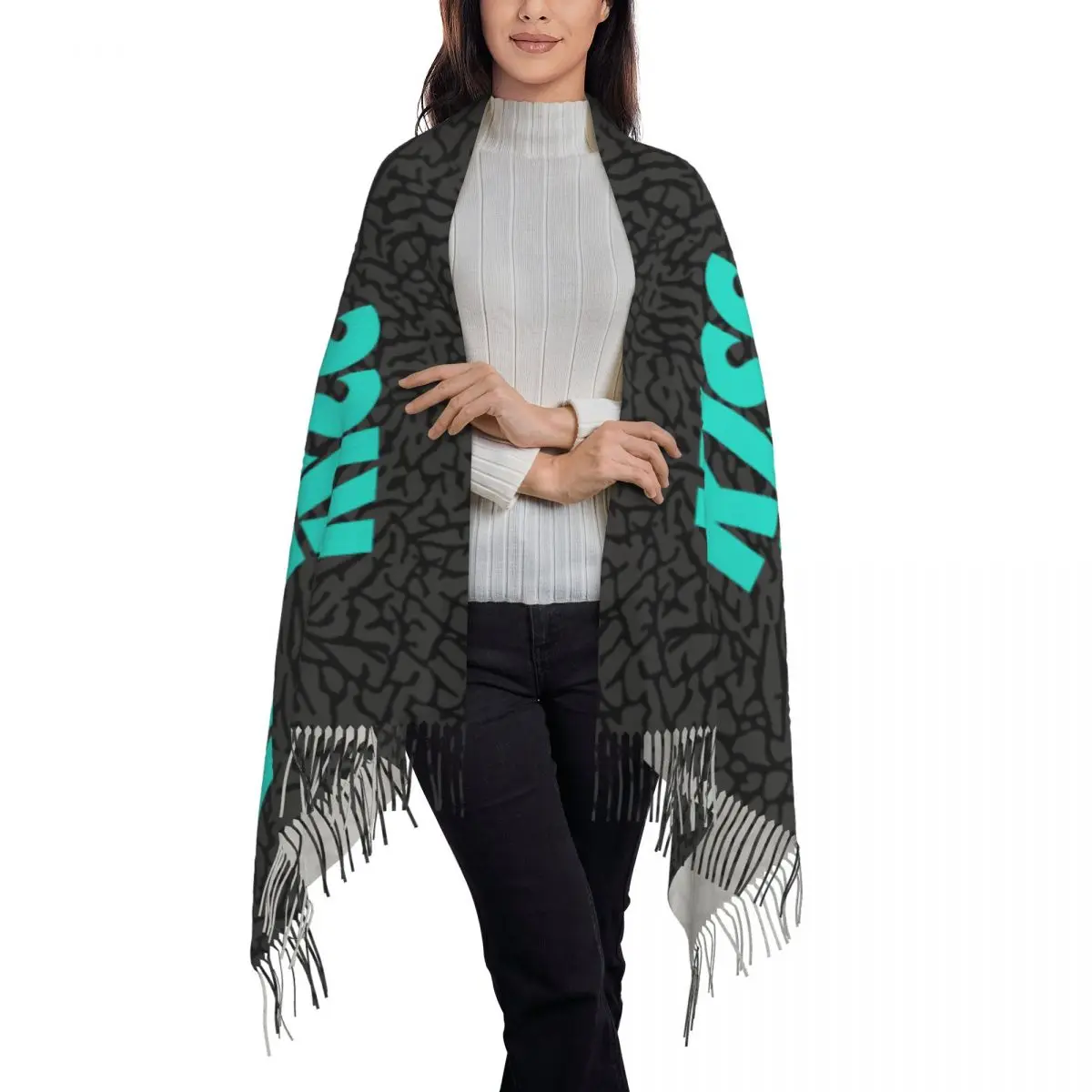 Customized Printed Kiss My Airs Scarf Men Women Winter Warm Scarves Shawl Wrap