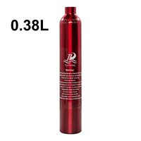 TUDIVING-0.38L Diving Oxygen Cylinder, Aluminum Scuba Diving Bottle, 380CC High Pressure Cylinder Thread, 5/8 \