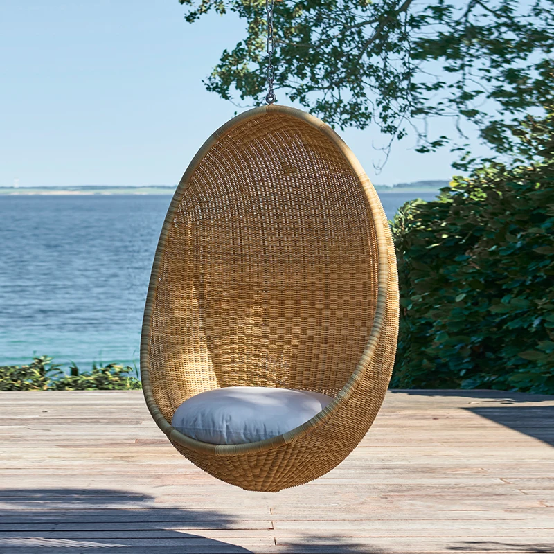 

Bed and Breakfast Outdoor Egg Hanging Chair PE Rattan Bird's Nest Waterproof Hanging Basket Indoor Adult Cradle Balcony Swing In