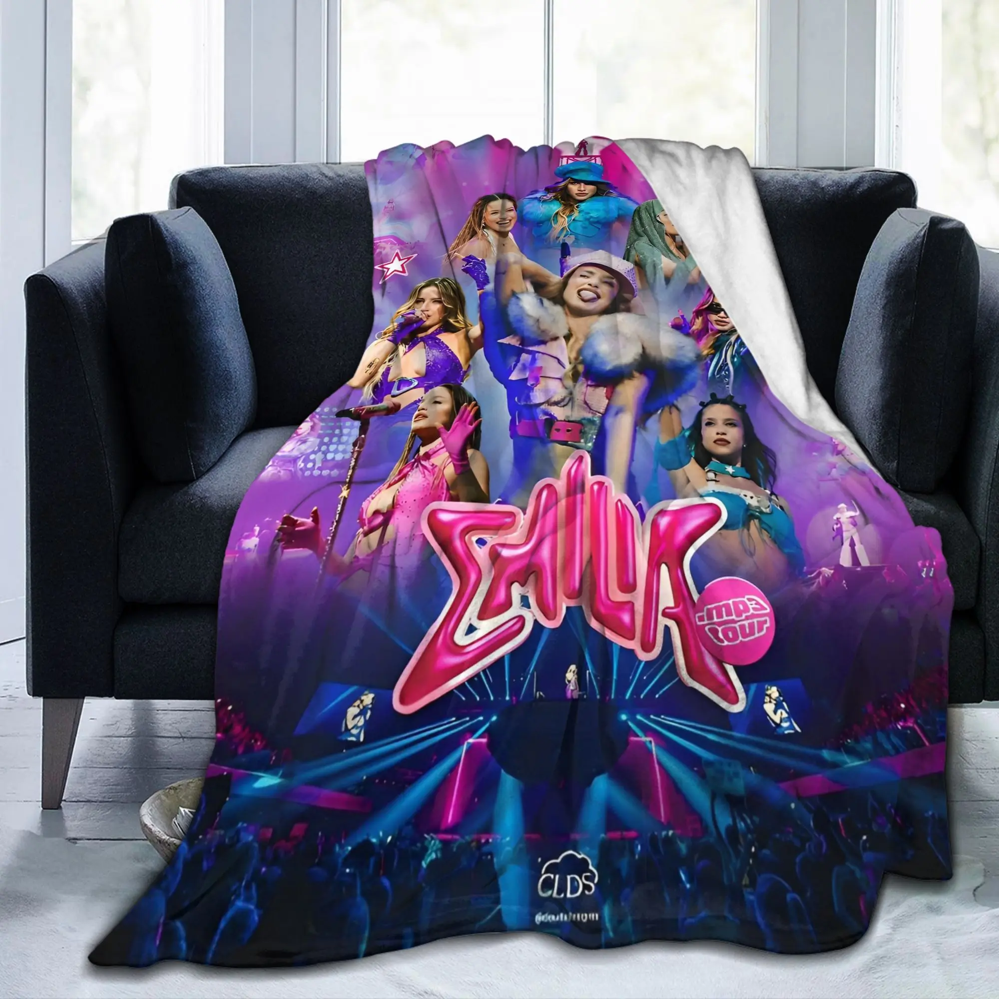 

Emiliamernese Flannel Throw Blanket Mp3 Music Blanket for Sofa Outdoor Warm Bedroom Quilt