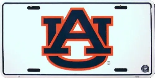 

Hangtime Auburn (AU Logo) Embossed Metal auto tag