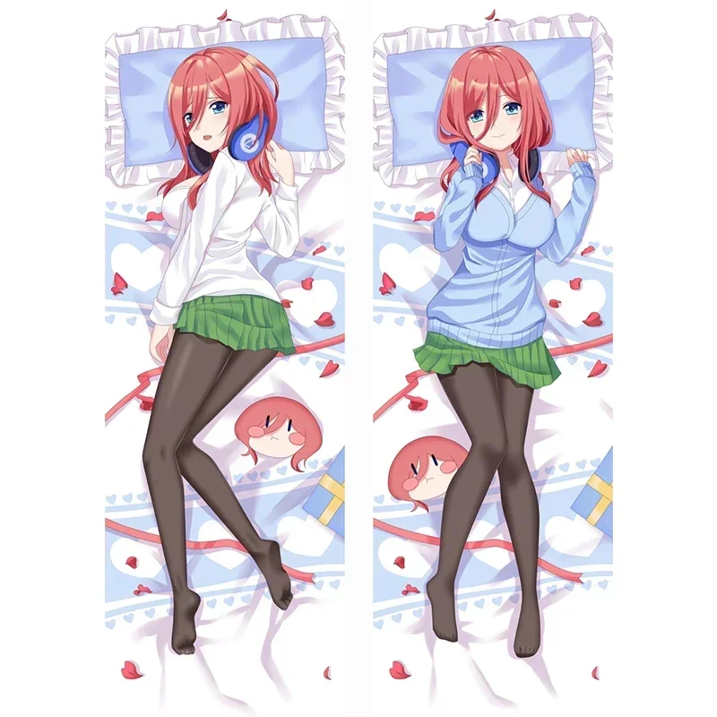 Anime The Quintessential Quintuplets Nakano Miku Cosplay Dakimakura Pillow Case Hugging Body Prop