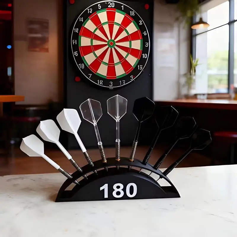 

Full-Built 3D Printed Dart Stand, Heavy Duty Steel Soft-Tipped Dart Holder, Compact Space-Savings Tabletop Dart Organizer Rack.
