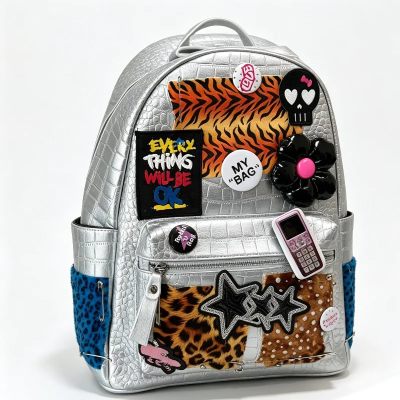 Original Spice Girl Backpack Subculture Punk Girl Badge Stickers Personality Backpacks for Women